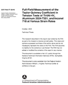 FullField Measurement of the TaylorQuinney Coefficient in Tension Tests of Ti6Al4V Aluminum 2024T351 and Inconel 718 at Various Strain Rates