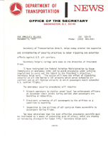 Department of Transportation News Releases for December 1972