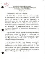 Deputy Secretary of Transportation Elaine Chao Speeches March 1989