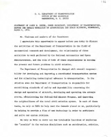 Under Secretary of Transportation James M Beggs March 1970