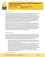 New Continuous Approximation Models for Passenger and Freight Transportation Research Brief