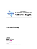 State of Texas ITS Architectures and Deployment Plans Childress Region Executive Summary