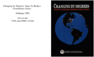 Changing by Degrees Steps to Reduce Greenhouse Gases