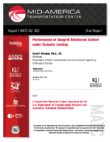 Performance of geogrid reinforced ballast under dynamic loading