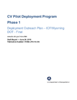 CV pilot deployment concept phase 1 outreach plan  ICF Wyoming