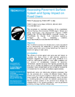 Assessing Pavement Surface Splash and Spray Impact on Road Users Tech Brief