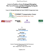 Access to Food in a Severe Prolonged Disruption The Case of Grocery and Meal Shopping During the COVID19 Pandemic