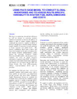 Using FAAs SAGE model to conduct global inventories and to assess routespecific variability in aviation fuel burn emissions and costs