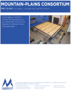 Investigation of Cross Timber Bridge Decks as a Sustainable Solution for Repair of Deficient Rural Wood Bridges