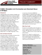 Allowable Limit Contraction and Abutment Scour at Bridges Project Summary