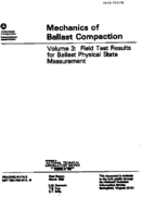 Mechanics of Ballast Compaction Volume 3 Field Test Results for Ballast Physical State Measurement