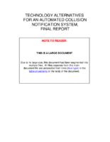 Technology Alternatives for an Automated Collision Notification System Final Report