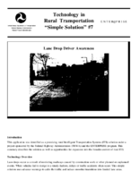 Technology in Rural Transportation Simple Solution 7 Lane Drop Driver Awareness