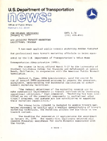 US Department of Transportation News Office of Public Affairs UMTA 178