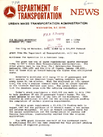 Department of Transportation News Urban Mass Transportation Administration DOT13768