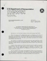 Statement Prepared for Delivery by US Secretary of Transportation Drew Lewis at the Conrail Report News Conference