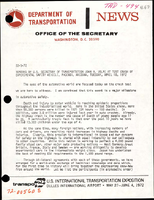 Remarks by US Secretary of Transportation John A Volpe at Test Crash of Experimental Safety Vehicle