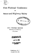 First National Conference on Street and Highway Safety