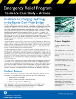 Emergency Relief Program Resilience Case Study  Arizona Resilience to Changing Hydrology in the Beaver Dam Wash Bridge