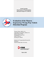 Evaluation of the Monroe Expressway Wrong Way Vehicle Detection Program