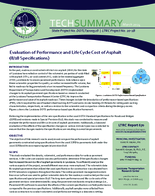 Evaluation of Performance and Life Cycle Cost of Asphalt 818 Specifications Technical Summary