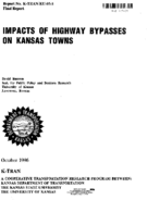 Impacts of Highway Bypasses on Kansas Towns