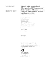 Blood carbon monoxide and hydrogen cyanide concentrations in the fatalities of fire and nonfire associated civil aviation accidents 19911998  final report