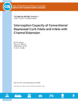 Interception Capacity of Conventional Depressed Curb Inlets and Inlets with Channel Extension