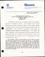 Remarks Prepared for Delivery by Secretary of Transportation Elizabeth Hanford Dole Presidential Scholars