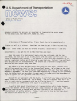 Remarks Prepared for Delivery by Secretary of Transportation Brock Adams to the Wings Club