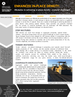 Enhanced InPlace Density Obstacles to Achieving InPlace Density  Material Challenges
