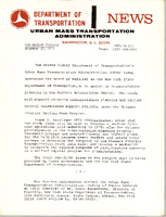 Department of Transportation News Urban Mass Transportation Administration UMTA 73112