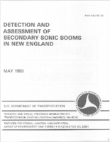 Detection and assessment of secondary sonic booms in New England