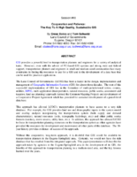 Cooperation and Patience The Key To A High Quality Sustainable GIS