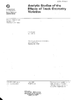 Analytic Studies of the Effects of Track Geometry Variation