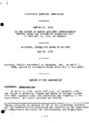 Interstate Commerce Commision Report of the Accident  Investigation Occuring on the ATCHISON TOPEKA AND SANTA FE RAILWAY CANADIAN TX