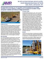 InSitu Scour Testing Device ISTD State Demonstrations of Field Soil Tests Lovelock NV