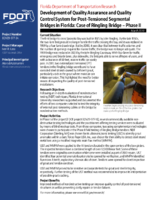 Development of Quality Assurance and Quality Control System for PostTensioned Segmental Bridges in Florida Case of Ringling Bridge  Phase II Summary