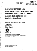 Causative Factors and Countermeasures for Rural and Suburban Pedestrian Accidents Accident Data Collection and AnalysisAppendices