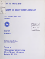 Highway Air Quality Impact Appraisals Volume II  Guidance for Highway Planners and Engineers