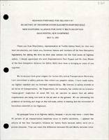 Remarks Prepared for Delivery by Secretary of Transportation Elizabeth Hanford Dole New Hampshire Alliance for Safety Belts Reception
