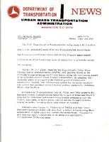 Department of Transportation News Urban Mass Transportation Administration UMTA 7274