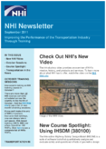 NHI Newsletter Improving the Performance of the Transportation Industry Through Training  September 2011