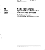 Model Performance Specifications for Police Traffic Radar Devices