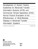 Human factors evaluation of the effectiveness of multimodality displays in advanced traveler information systems