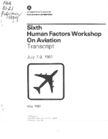 DOTFAA Human Factors Workshop on Aviation 6th Transcript