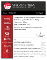 Development of New Design Guidelines for Protection Against Erosion at Bridge Abutments and EmbankmentsPhase I