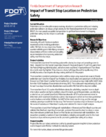 Impact of Transit Stop Location on Pedestrian Safety Summary