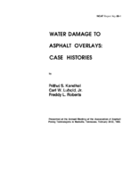 Water Damage to Asphalt Overlays Case Histories