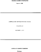 Interstate Commerce Commision Report of the Accident  Investigation Occuring on the LOUISVILLE AND NASHVILLE RAILROAD COMPANY FALMOUTH KY